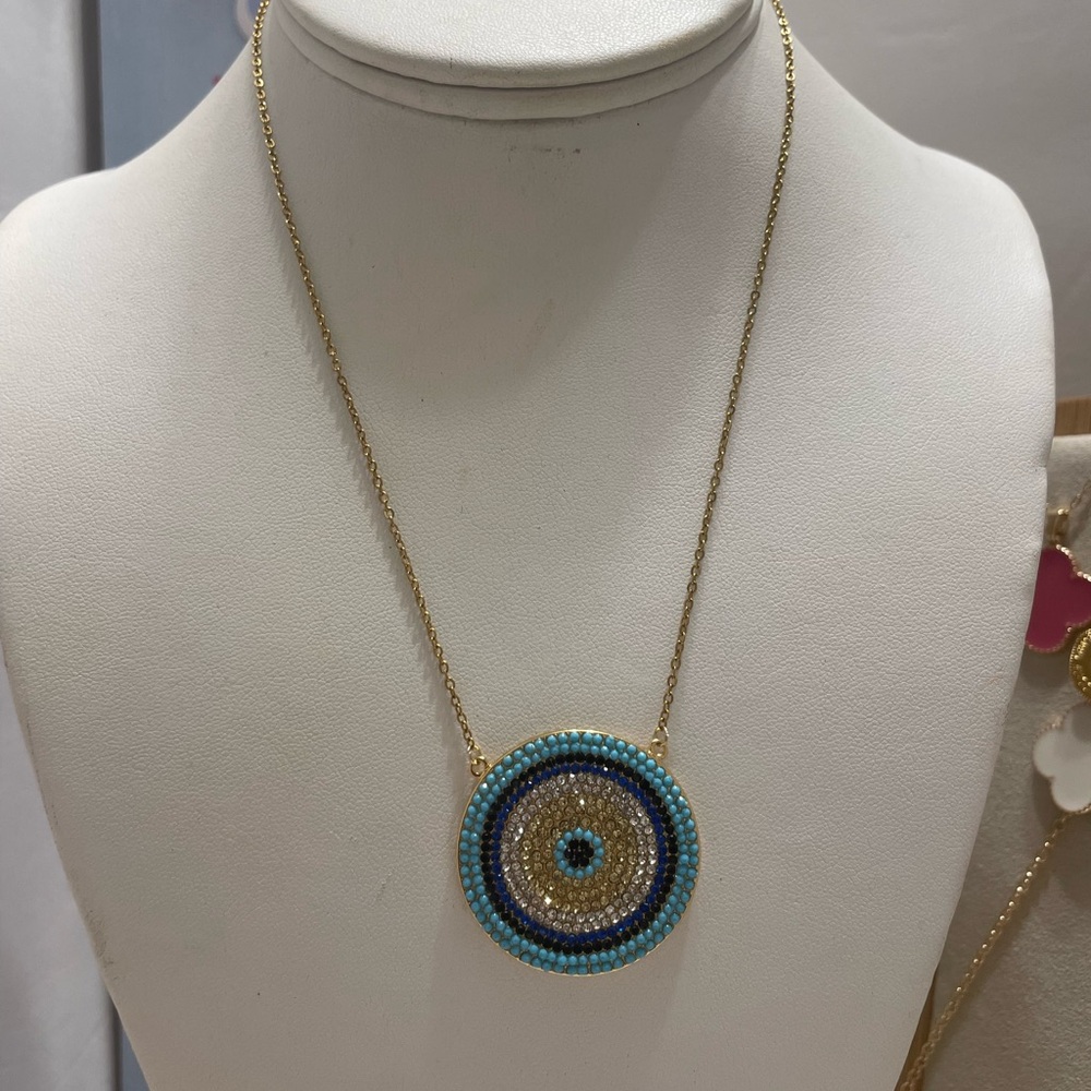 Statement Pearl pendant ,Turquoise Minimalist Golden Hypoallergenic Neck…